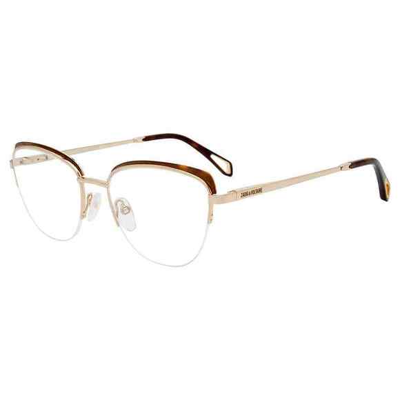 ZADIG & VOLTAIRE OPTICAL VZV314N Eyeglasses ROSE--GOLD-W-HAVANA-PARTS-0H24 52mm - Picture 1 of 1